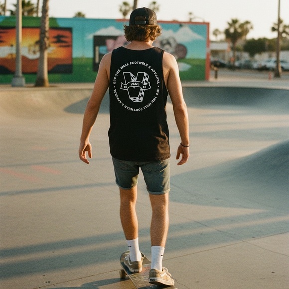 Vans Black Graphic Tank Top - Picture 1 of 4